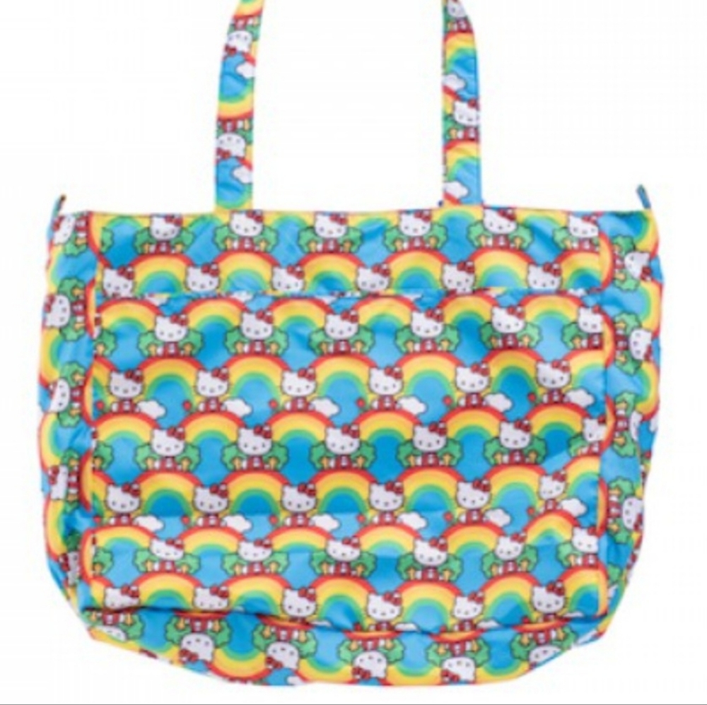 NWT Hello Kitty x Jujube Exclusive Be Light Raimbow Compact Tote Bag